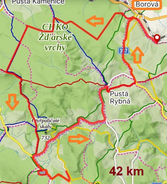 42  Trasa dne - 42 km