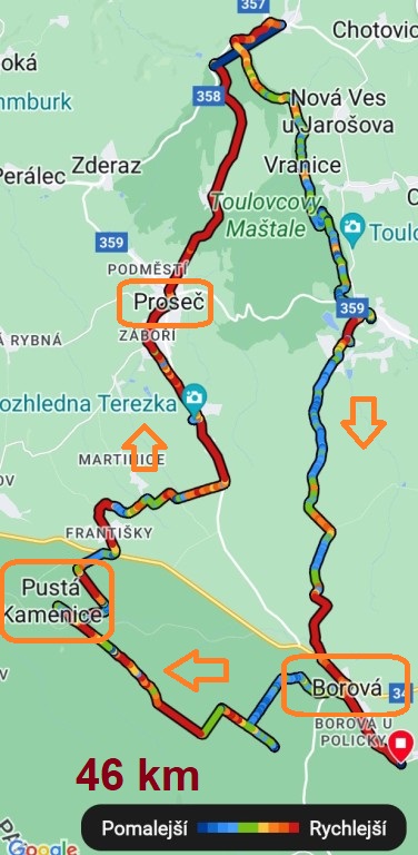 47  Trasa dne - 46 km